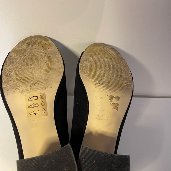 Black suede & metallic mules - Picture 2 of 3